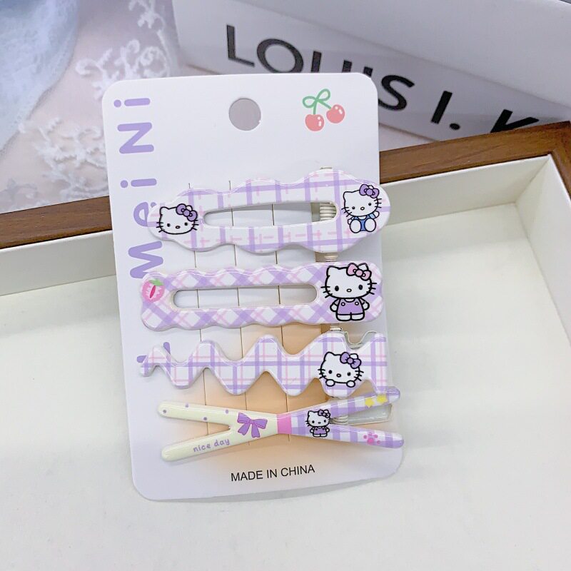 甜美交叉猫猫发夹可爱少女卡通侧边刘海夹网红ins高颜值百搭发饰