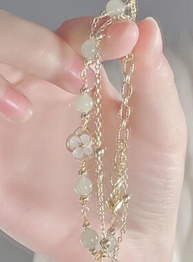 如花似玉~双层叠戴手链女夏新款百搭闺蜜小众ins气质优雅级