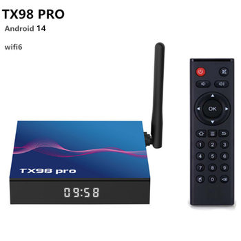 Tx98 Pro Set-Top Box H618 4G/64G Android 14.0 4K Hd Dual-Band Wifi6+Bt5 Tx68