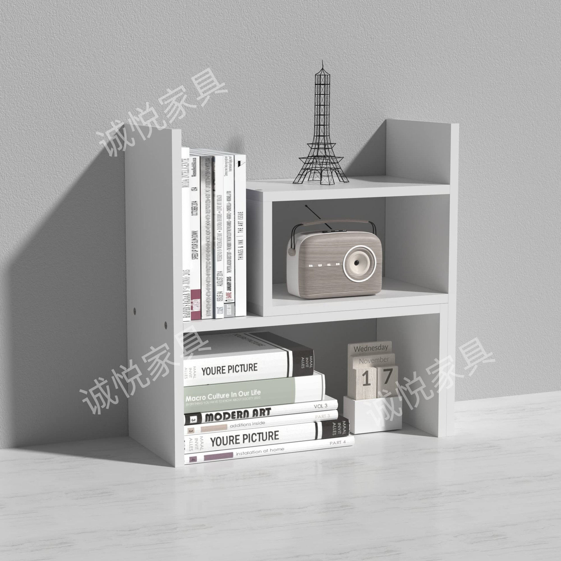 Bookshelf Amazon Panel Furniture Cross-Border Furniture Desktop Bookshelf Storage Bookcase Shelf Foreign Trade Source Factory Wholesale