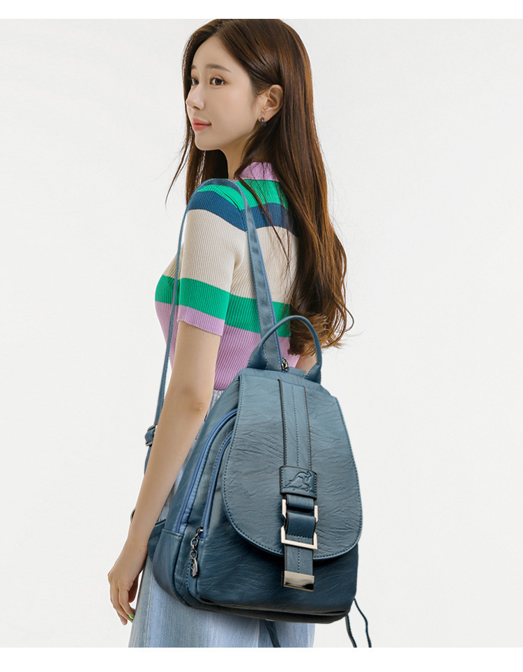 Ba lô nữ mini hai dây đeo đa năng, túi đeo chéo trước ngực kiêm túi du lịch — Màu đen, Màu đỏ rượu, Màu tím, Màu vàng