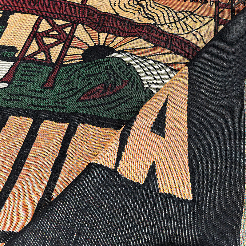 Featured Landscape Cotton Blanket Sofa Decorative Blanket Wall Cover Background Blanket Single Seat Cover Blanket Support Wholesale