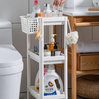 Xingyou Toilet Shelf Floor-standing Bathroom Shelf Washbasin Storage Rack Bathroom Toilet Corner Storage Basket