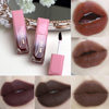 Dark style dark brown black purple pseudo plain light European and American atmosphere matte lip glaze white student party cheap