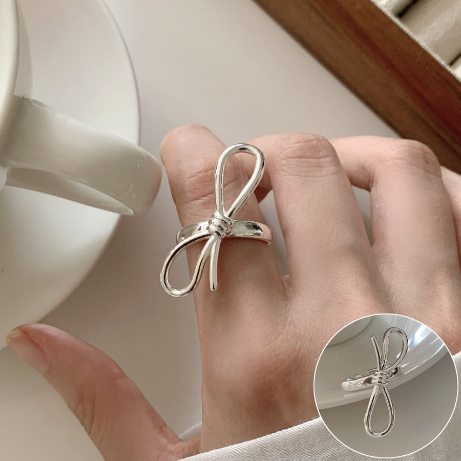 简约几何线条螺旋戒指女时尚设计感冷淡风开口指环旋涡环形食指戒