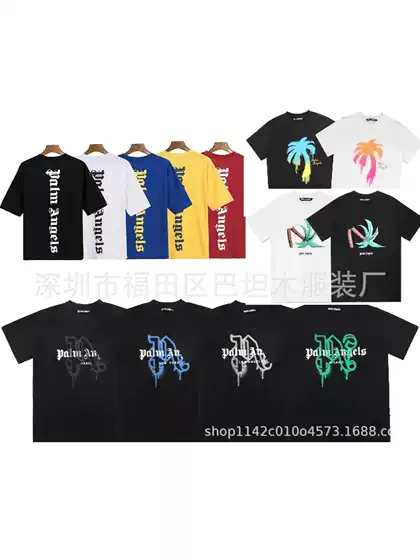 Trendy Short-Sleeve Loose Letter-Print T-Shirt for Men and Women, Casual Cotton Short-Sleeve, Cross-Border Wholesale