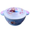 Children's Stainless Steel Double Bowl for Eating, Cartoon Design, Boys and Girls, Baby, Student, Kindergarten, Anti-Fall, Washable Bowl