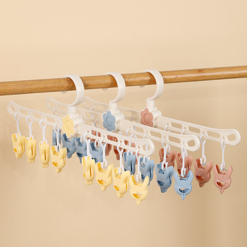 New multi-head socks clip flower socks drying rack household baby baby drying artifact underwear underwear children