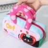Cross-Border Satchel Student Stationery Storage Bag Cosmetic Bag Multi-Layer Pencil Bag Cute Cartoon Transparent Ins High Appearance
