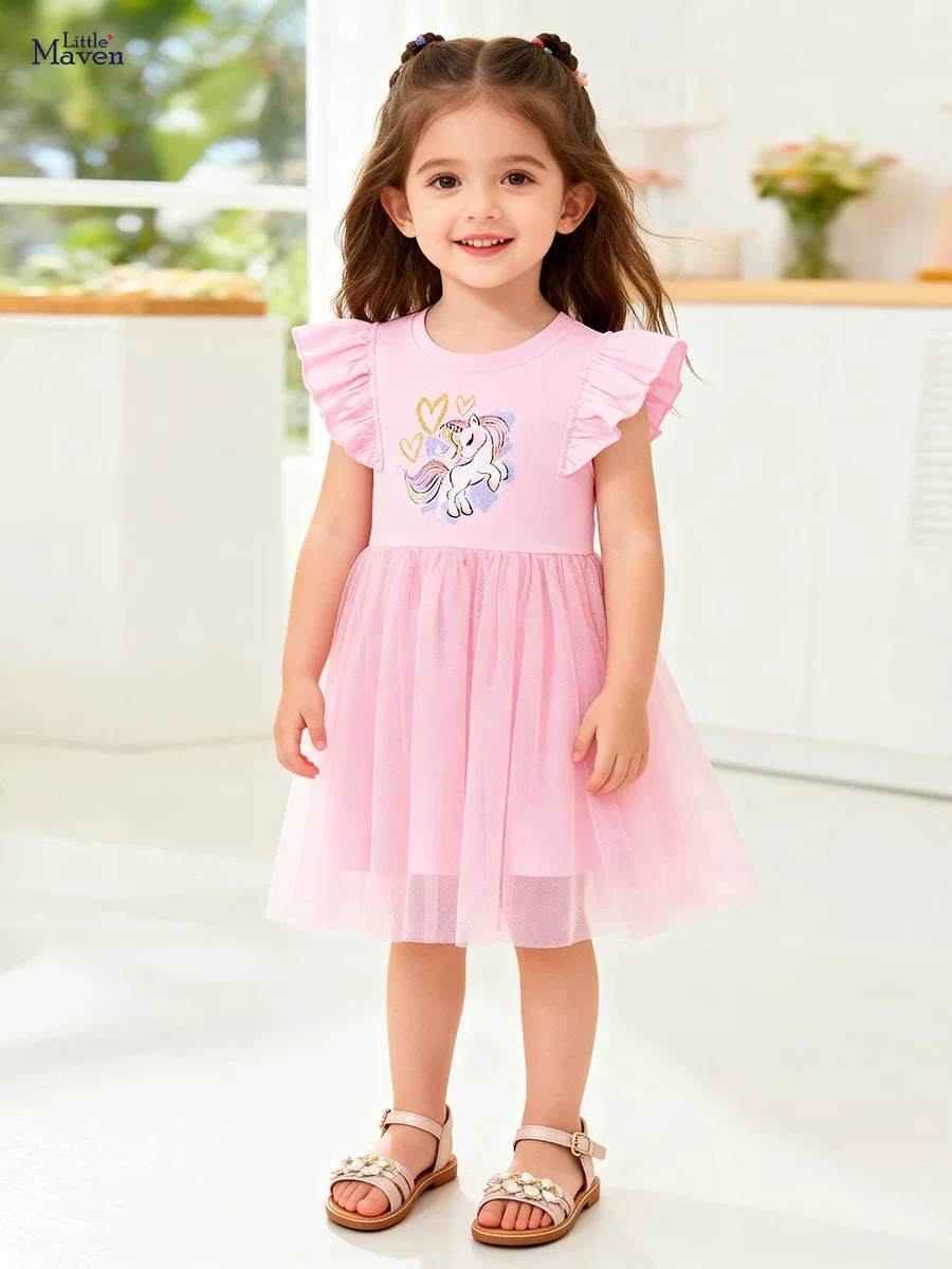 [Style] Cartoon Girls' Dress, Cute Kids' Princess Dress, Summer Tulle Kids' Dress