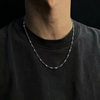 Titanium steel water wave chain men's all-match hip-hop niche design sense clavicle chain personality simple non-fading temperament accessories
