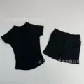 Black (short sleeves + shorts)