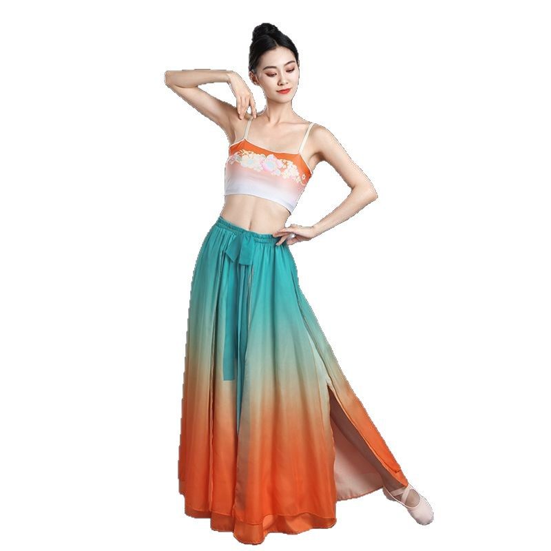 Classical Dance Performance Costume for Women, Dunhuang Feitian Performance Outfit, Ancient Style Exotic Flowing Set, New Model for Practice and Art Exam