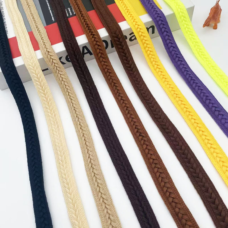 New 1.5cm Colorful Braided Rope with Side Strips, Decorative Strips, Hem Strips, Trouser Hem Strips, Large Quantity, Preferential Treatment