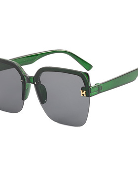 欧莱欧5279眉毛半框方形墨镜女士时尚沙滩眼镜外贸户外旅行太阳镜