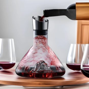 Iceberg Waterfall Decanter Fast Household suit Thickened High-Grade Crystal Glass Grape Pour Wine Storage and Wine Storage Pot