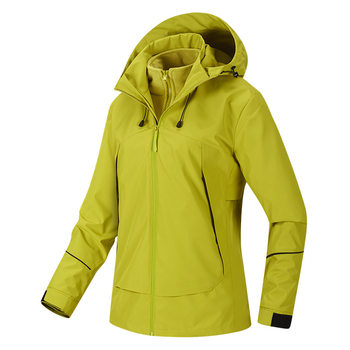 3555 Direct Sales One-Piece Couple Style Windproof Jacket Two-Piece Set Outdoor Mountaineering Camping Style Hiking Clothing