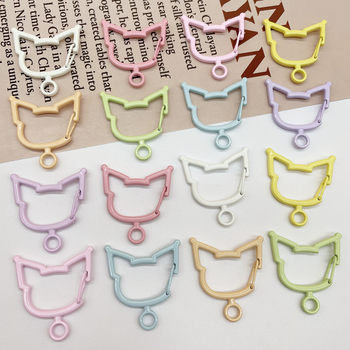 Paint Color Cartoon Fox Spring Buckle Cool Loomi Spring Ring Keychain Diy Accessories Lobster Buckle