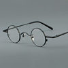 Japanese Design Retro Eyeglass Frame Round Metal Frame Personalized 6801 Republic of China Style with Prescription Danyang Semi-Titanium Frame