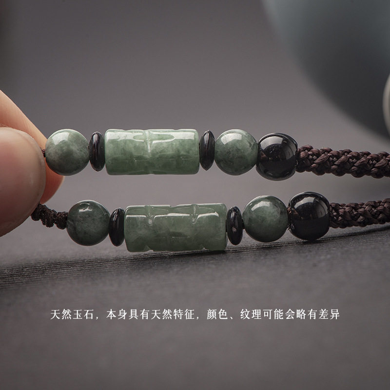 Pendant Jade Agate Pendant Lanyard Men's and Women's Necklace Rope Safe Buckle Lanyard Hetian Jade Fonan Red Jade Pei Rope