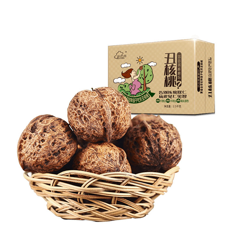 New border walnut 5kg new thin shell Xinjiang thin skin raw walnut kernel bulk spades non-paper skin annual goods