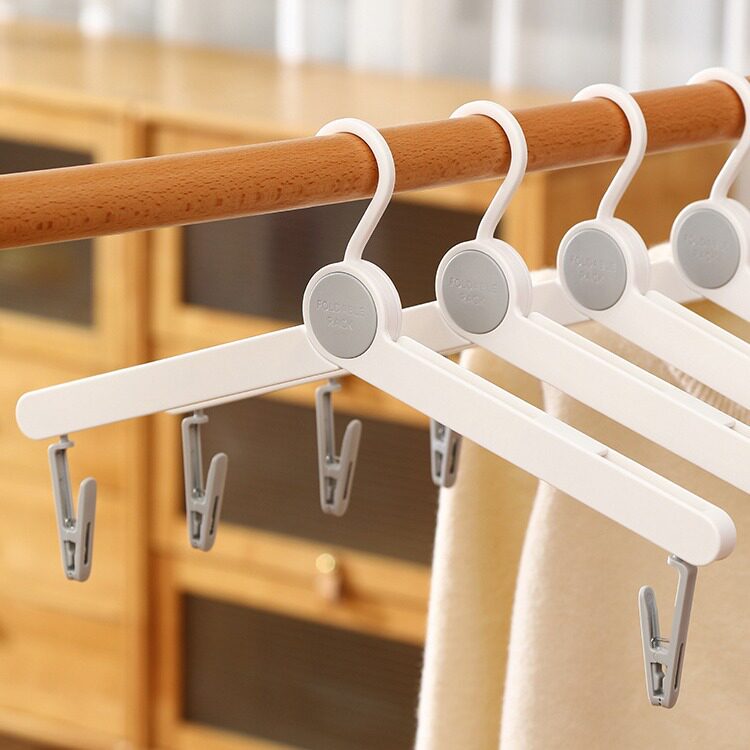 LEYIX outdoor portable storage hanger travel folding clothes hanger with clip clothes hanger underwear socks drying rack