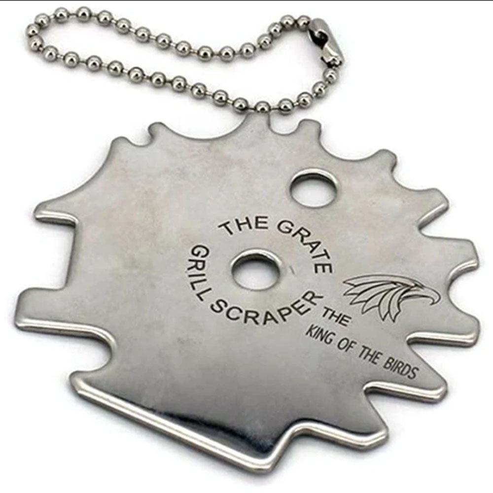 Multifunctional barbecue scraper thickened stainless steel barbecue grill cleaning brush cleaning scraper barbecue grill gap cleaning