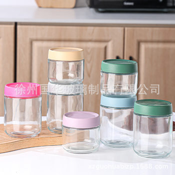 Amazon Sealed Jar Glass Food Jar Storage Jar Grain Storage Box Kitchen Snacks Refrigerator Storage Jar