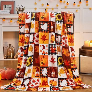 Halloween-Themed Printed Flannel Blanket, Coral Fleece Nap Blanket, Air Conditioning Blanket, Export Gift Blanket, Dropshipping