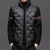 Men's New Stand Collar Casual Business Fashion Simple Knitted Thread Removable Sleeve down Jacket Jacket