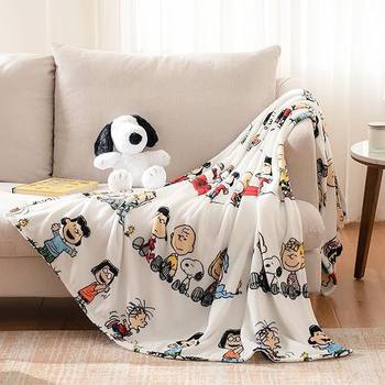 Cross-border AliExpress Cute Cartoon Snoopy Flannel Blanket Lunch Sofa Decorative Blanket Factory Outlet