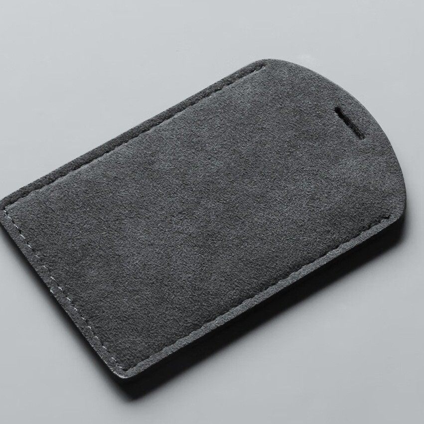 Key Card Holder Blank Card Case Suede Leather Unisex Nfc Protective Cover Premium Tear-Off Electric Vehicle