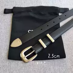 Internet famous and popular Arc de Triomphe genuine leather, high-quality top layer, thin waistband, high-end feeling, paired with jeans, casual and versatile, fashionable