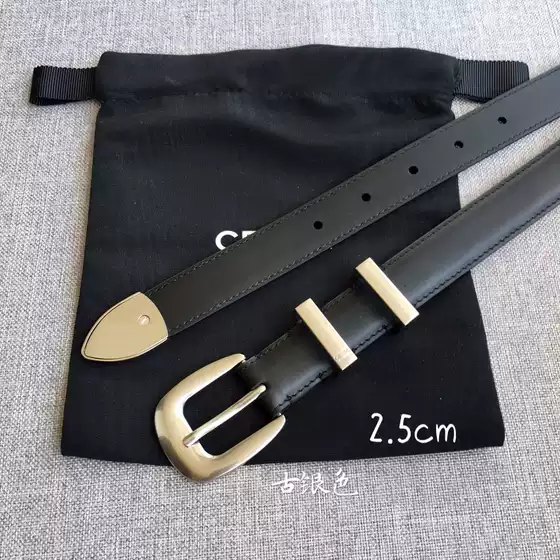 Internet famous and popular Arc de Triomphe genuine leather, high-quality top layer, thin waistband, high-end feeling, paired with jeans, casual and versatile, fashionable