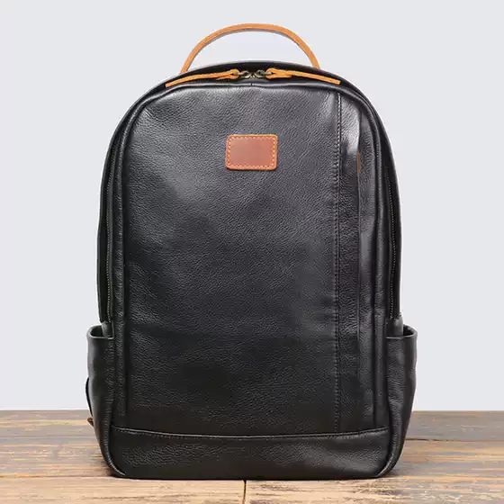 Cross-Border Hot Men's Genuine Leather Backpack First-Layer Cowhide Travel Casual Backpack Commuting Business Trip Large-Capacity Computer Bag
