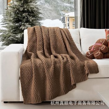 Wholesale Nordic Light Luxury Sofa Blanket, Knitted Blanket, Air Conditioning Blanket, Office Blanket, Nap Blanket, Bed Cover Blanket