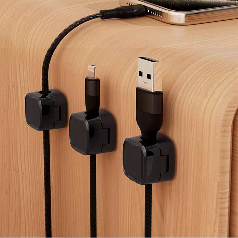 Magnetic Solver Household Simple Winding Self-adhesive Data Cable Storage Solver Desktop Mouse Cable Fixing Buckle