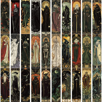 30 Pieces of Retro Wizard Series Simple Handbook Literary and Creative Material Ins Reading Paper Bookmark DIY Available