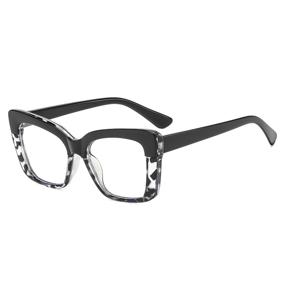 Fashion Korean-Style Square Multicolor Fashion Anti-Blue Light Non-Prescription Glasses Simple Personality Color-Blocking Eyeglass Frame Plain Eyeglass Frame
