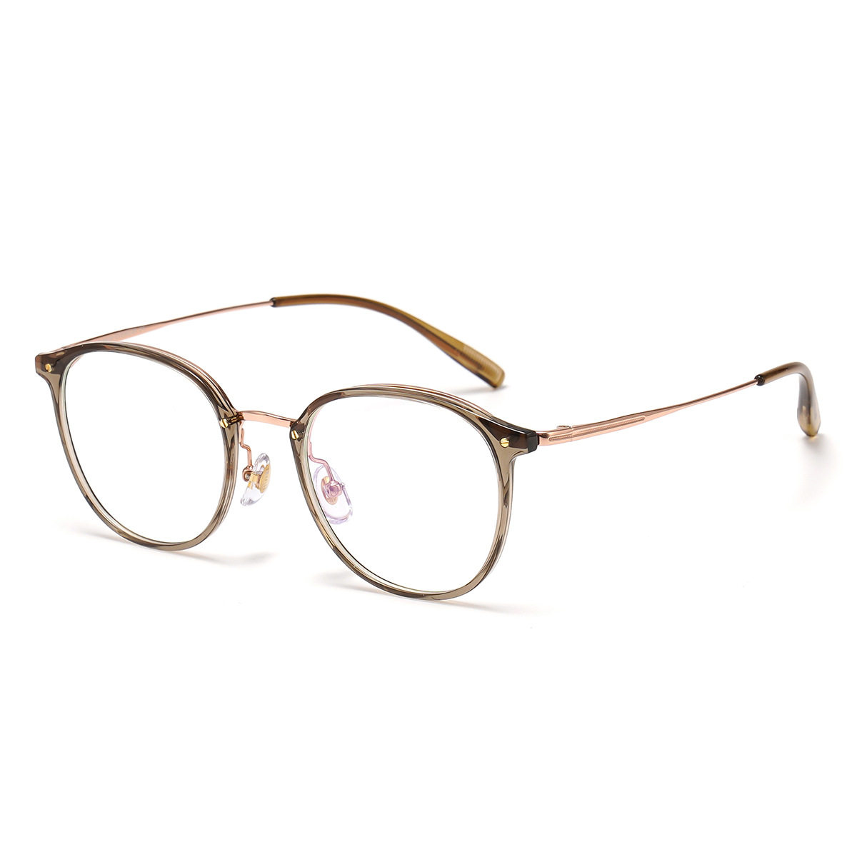 Net red plain pure titanium mirror leg glasses frame wholesale 6632 retro cold brown myopia TR90 frame Danyang glasses