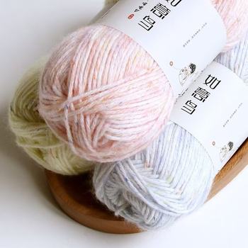 Ruyi bird spray wool yarn color diy hand-woven blanket crochet pillow scarf soft cotton nitrile wool ball