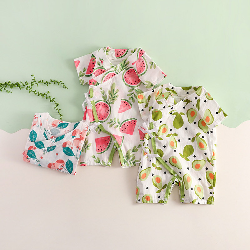 Baby boys' and girls' jumpsuit summer gauze romper baby Summer fashionable jumpsuit newborn air conditioning clothes