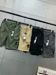 Cross-Border Supply STONE Embroidered Compass Label Cargo Shorts Multi-Pocket Unisex Summer Athletic 5-Inch Shorts