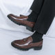Cross-Border Large Size 46 Business Casual Formal Tassel Leather Shoes Men's British Style Brogue Carved Men's Shoes Wholesale