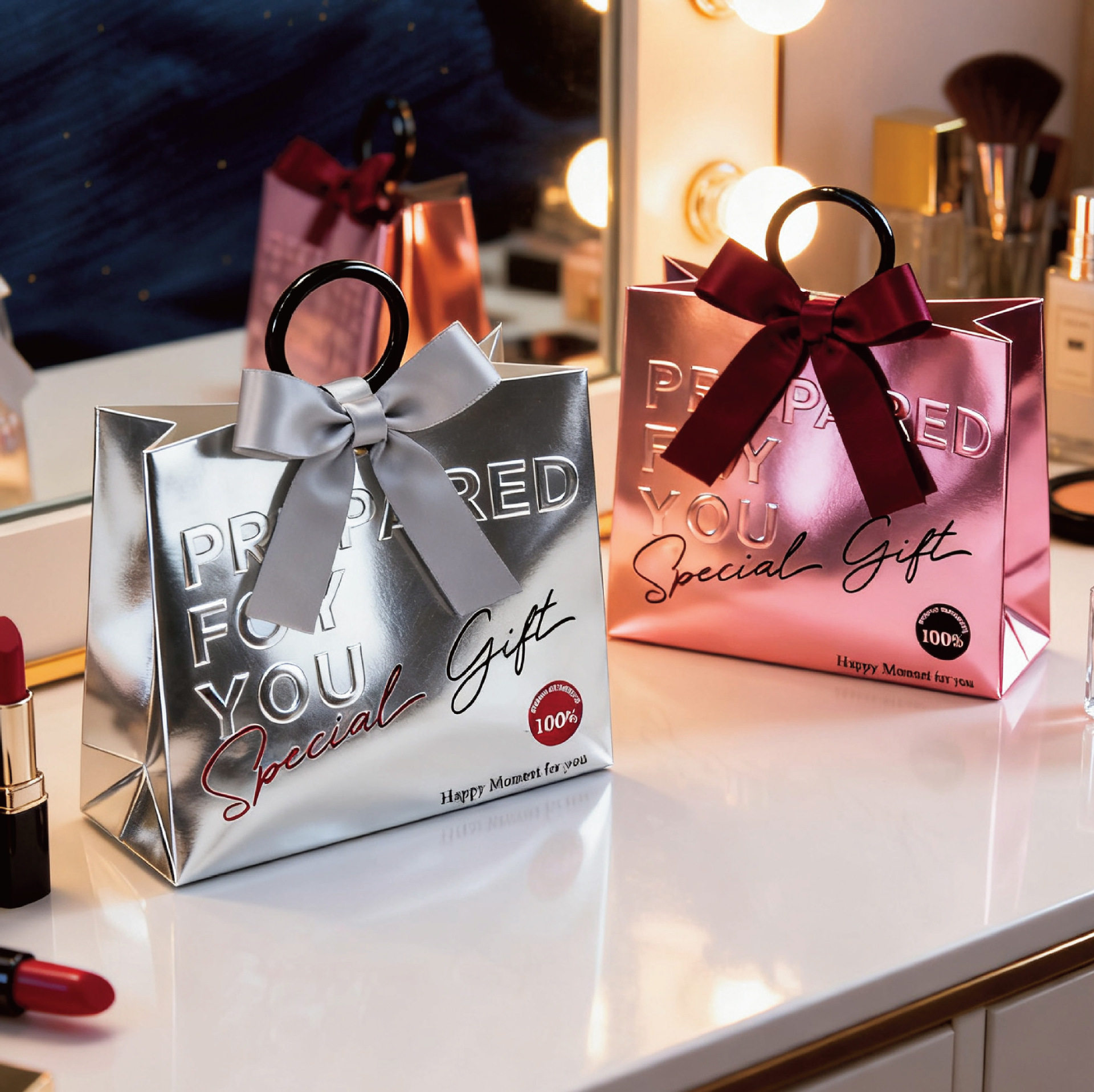 2025 Original New Wedding Candy Bag, Engagement Return Gift Silver Card Candy Box, European Ins Style Souvenir Bag