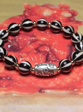 防氧化纯银手链玛瑙复古