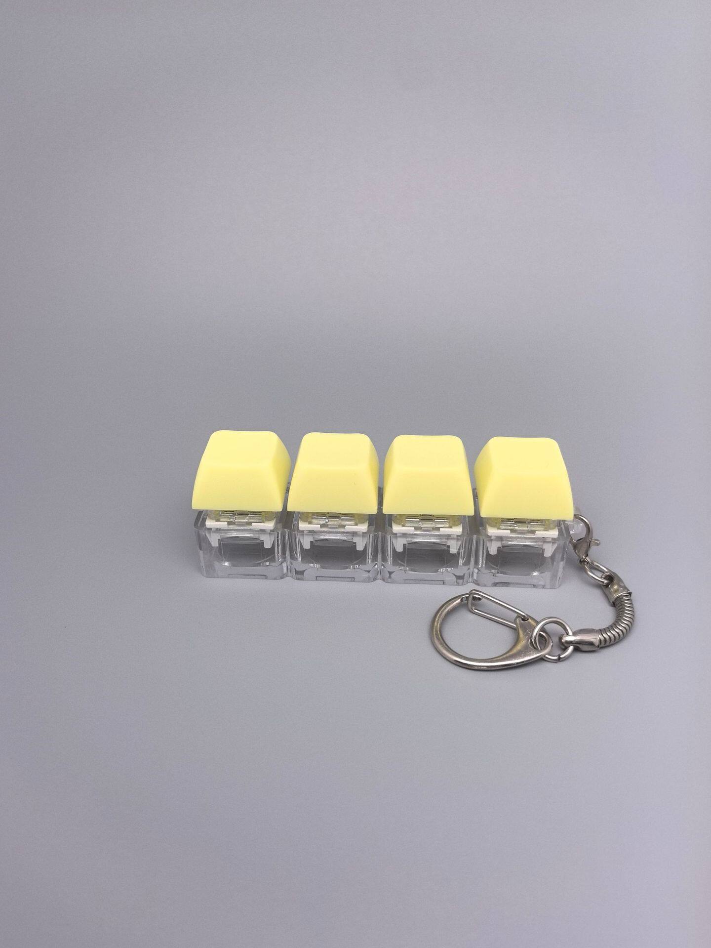 四键马卡龙按键解压玩具钥匙扣键盘办公摸鱼按键解压玩具跨境