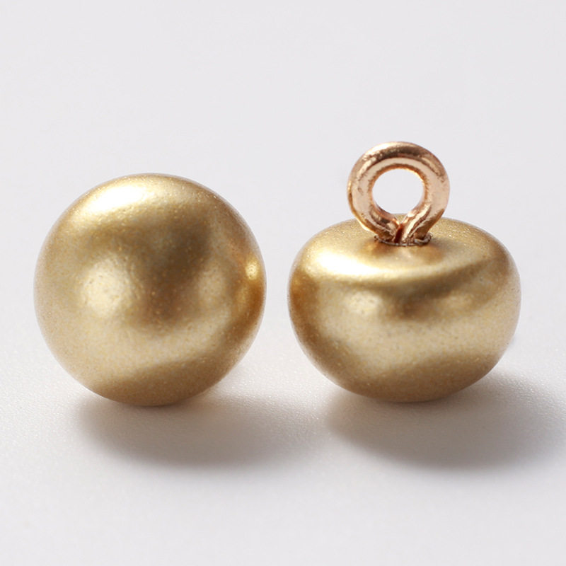 High-end colorful pearl button mushroom button shirt knitwear wedding dress semicircle copper foot hand sewing button wholesale