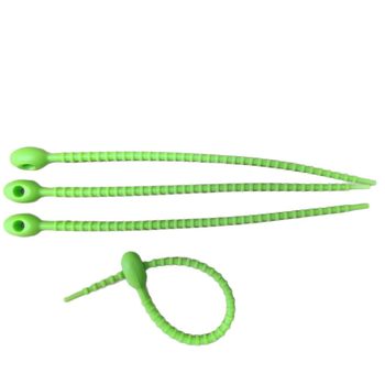 Color silicone cable tie key chain DIY clothing bag jewelry key chain lanyard data cable storage winder