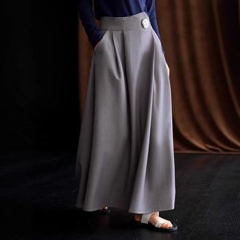 presale Elegant Temperament Can't Stop ~ Irregular Waist Seal Pleated Design National Style Horse Face overskirt Women